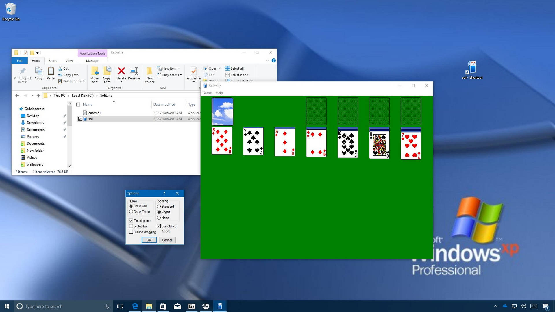 Microsoft Solitaire Floating Computer Game Background