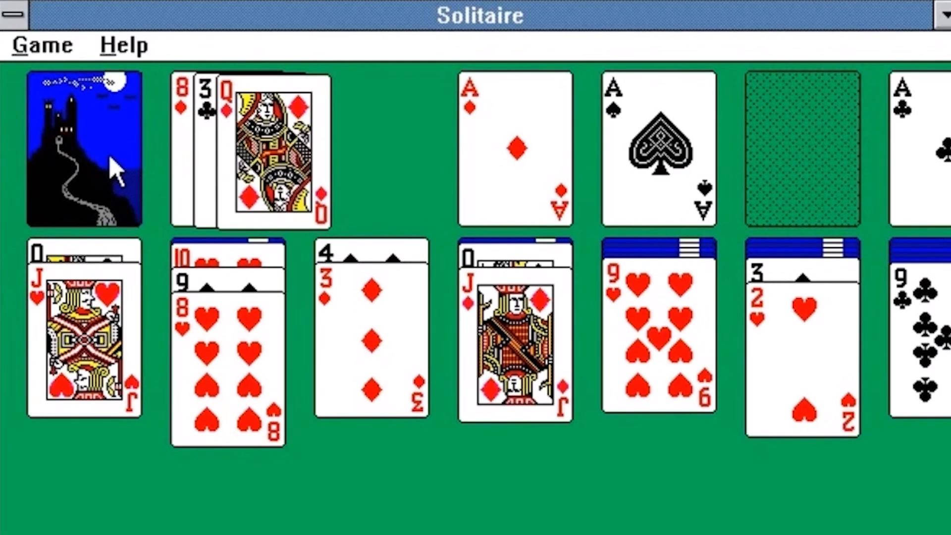 Microsoft Solitaire Game Play Cards Background