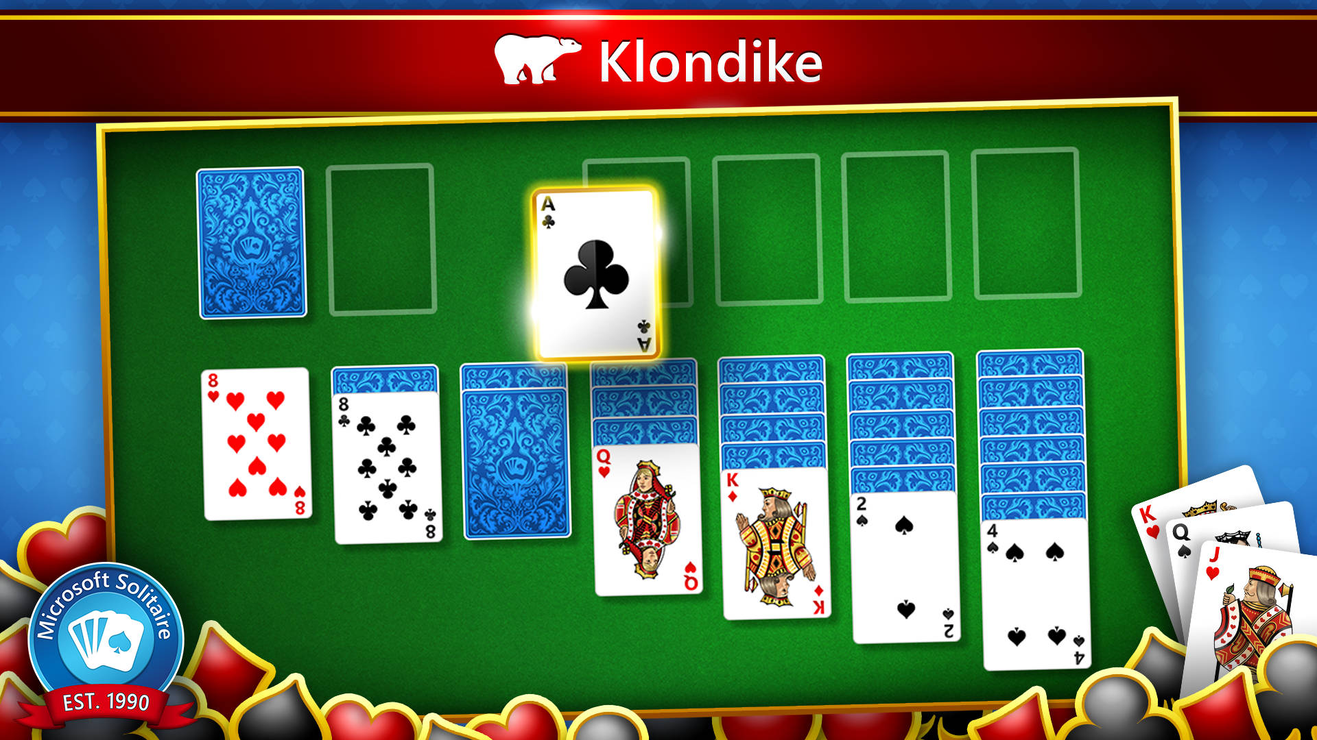 Microsoft Solitaire Klondike 1990 Game Background