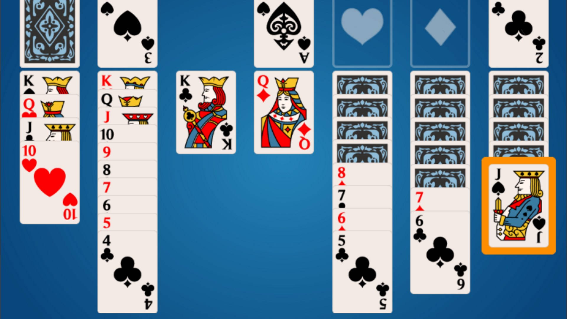 Microsoft Solitaire Unique Computer Game Background