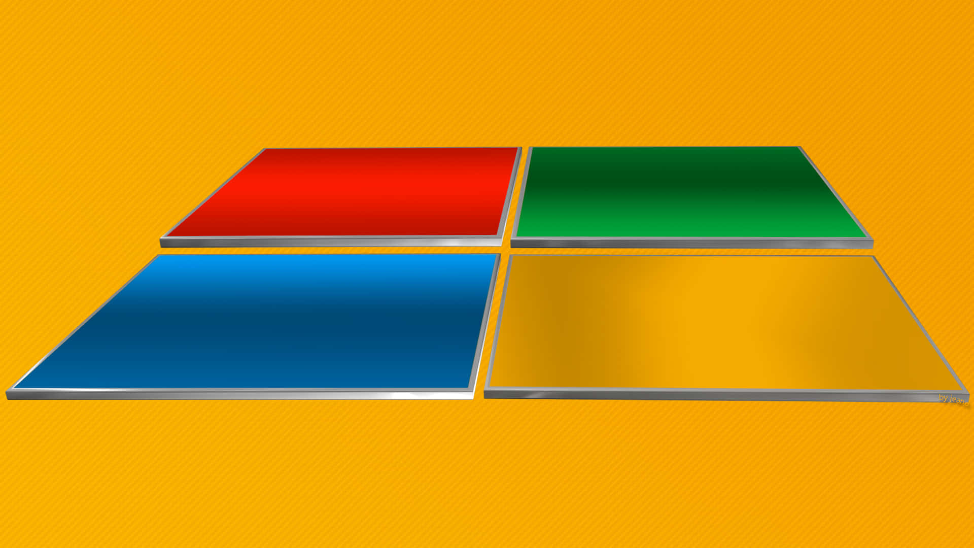 Microsoft Windows 8 Logo On A Yellow Background