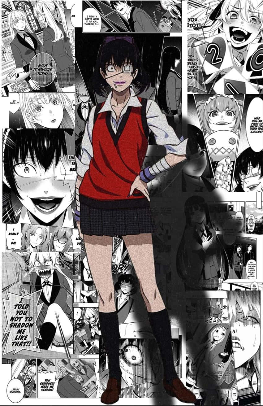 Midari Ikishima In Kakegurui: Compulsive Gambler Background