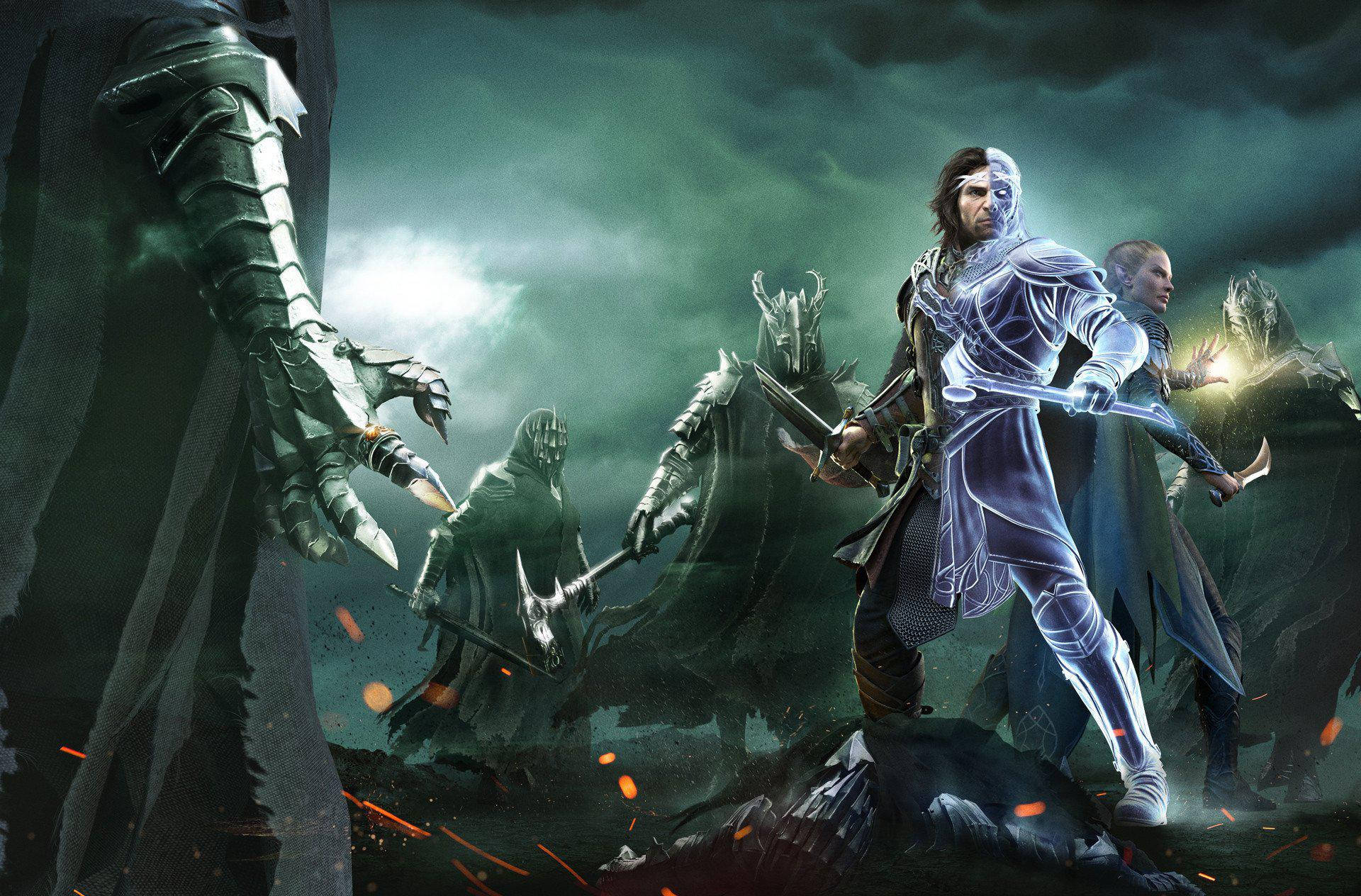 Middle Earth Shadow Of Mordor Talion And Celebrimbor In One Body Background