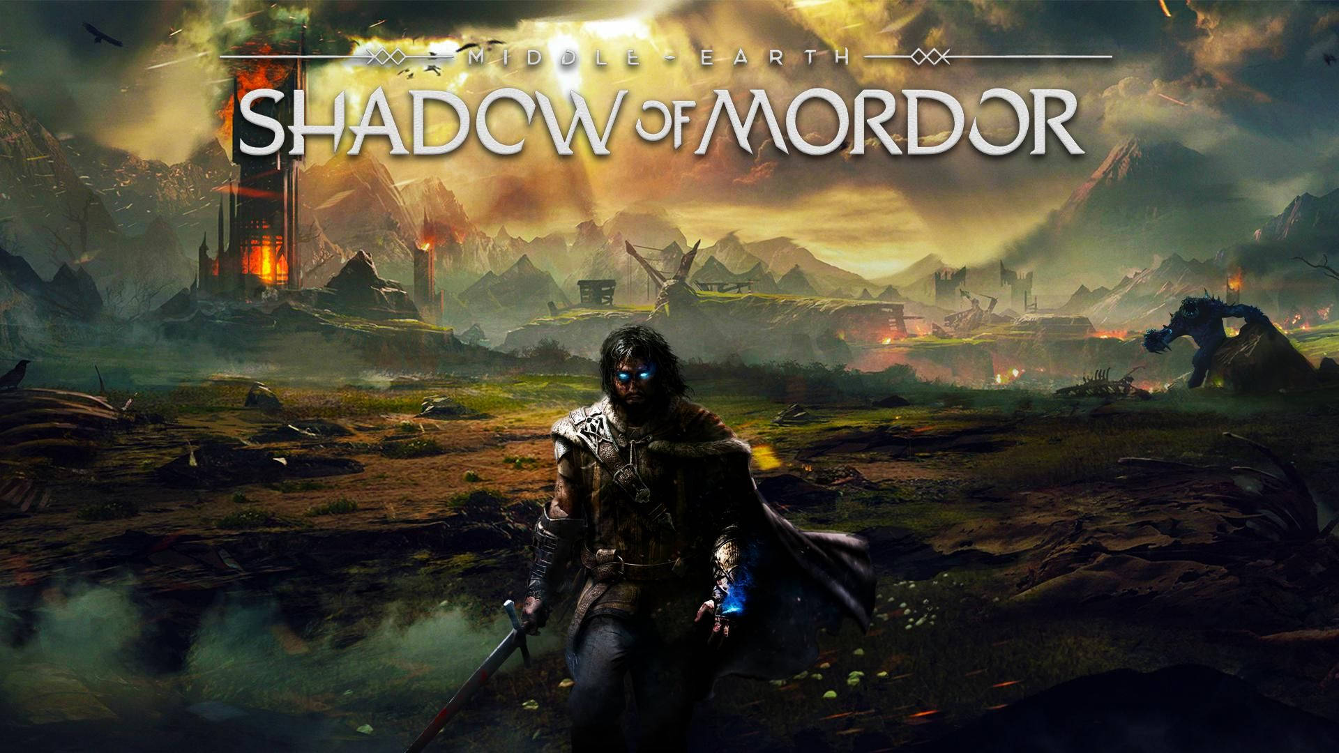 Middle Earth Shadow Of Mordor Talion Glowing Eyes Background