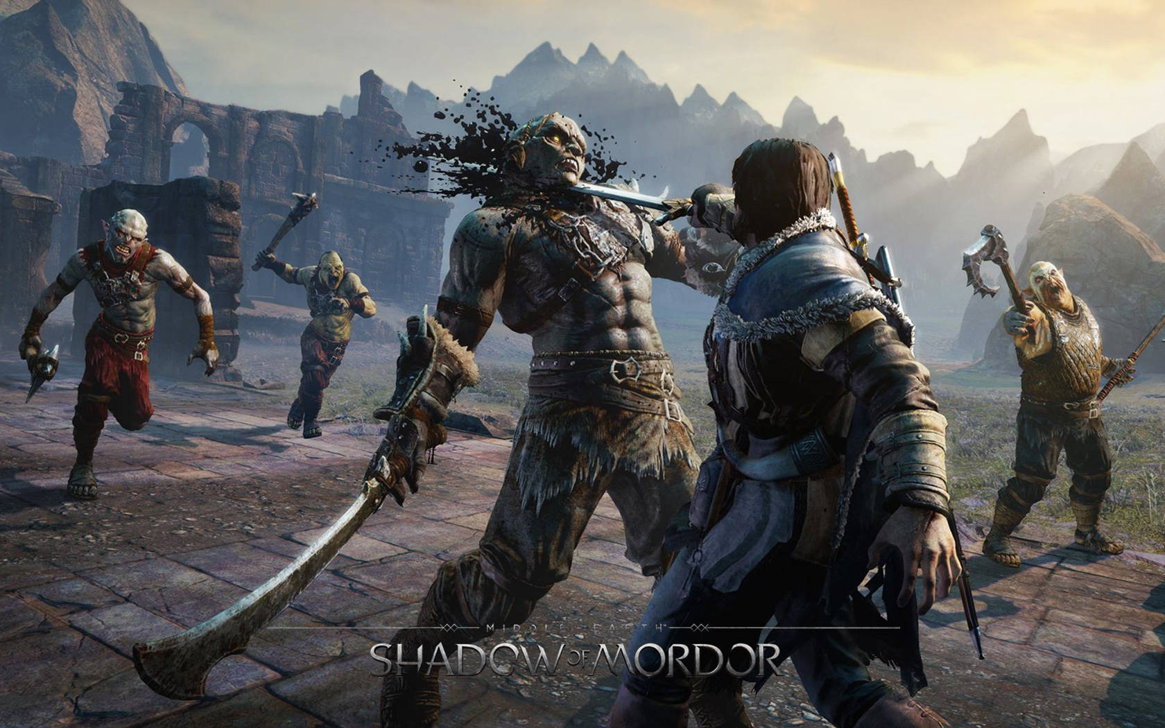 Middle Earth Shadow Of Mordor Talion Slaying Background