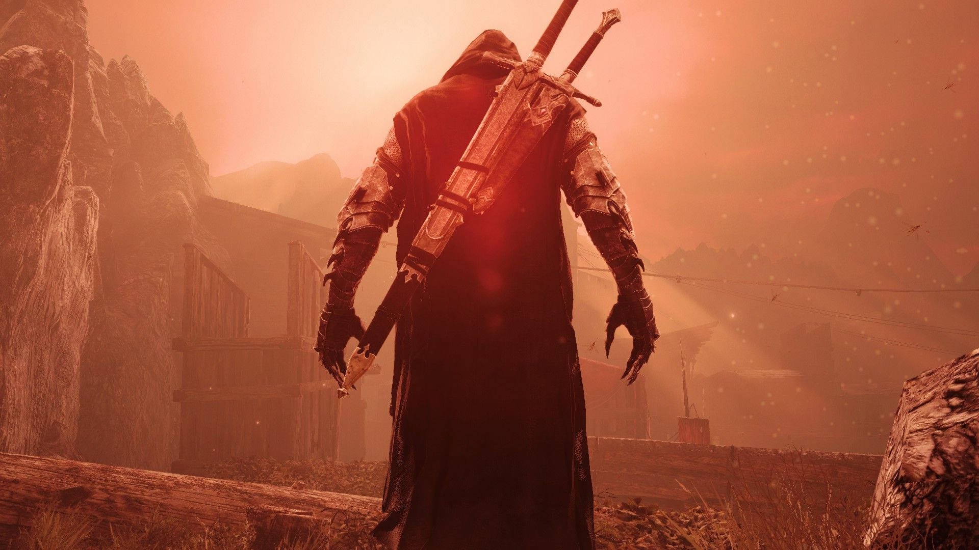 Middle Earth Shadow Of Mordor Talior Back View Background