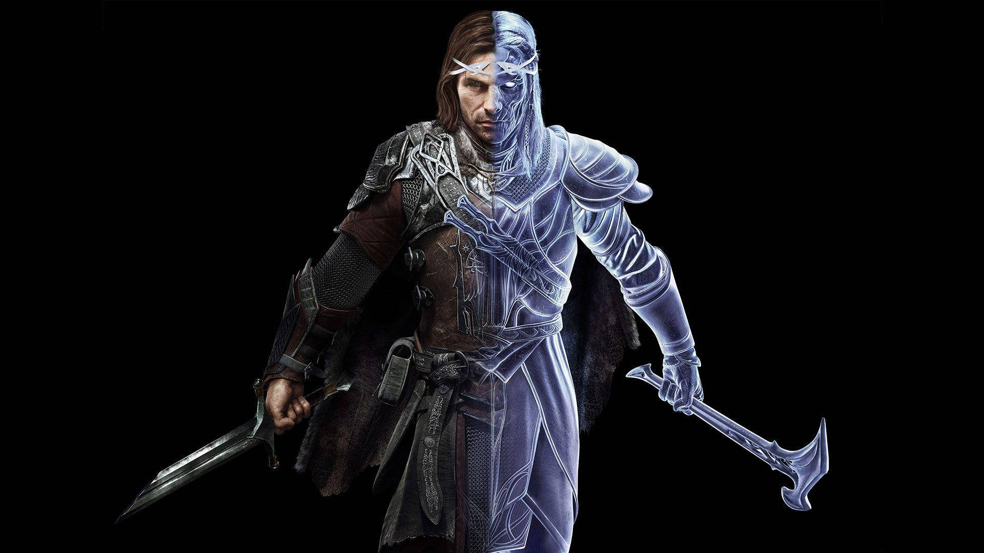 Middle Earth Shadow Of War Celebrimbor With Weapons Background
