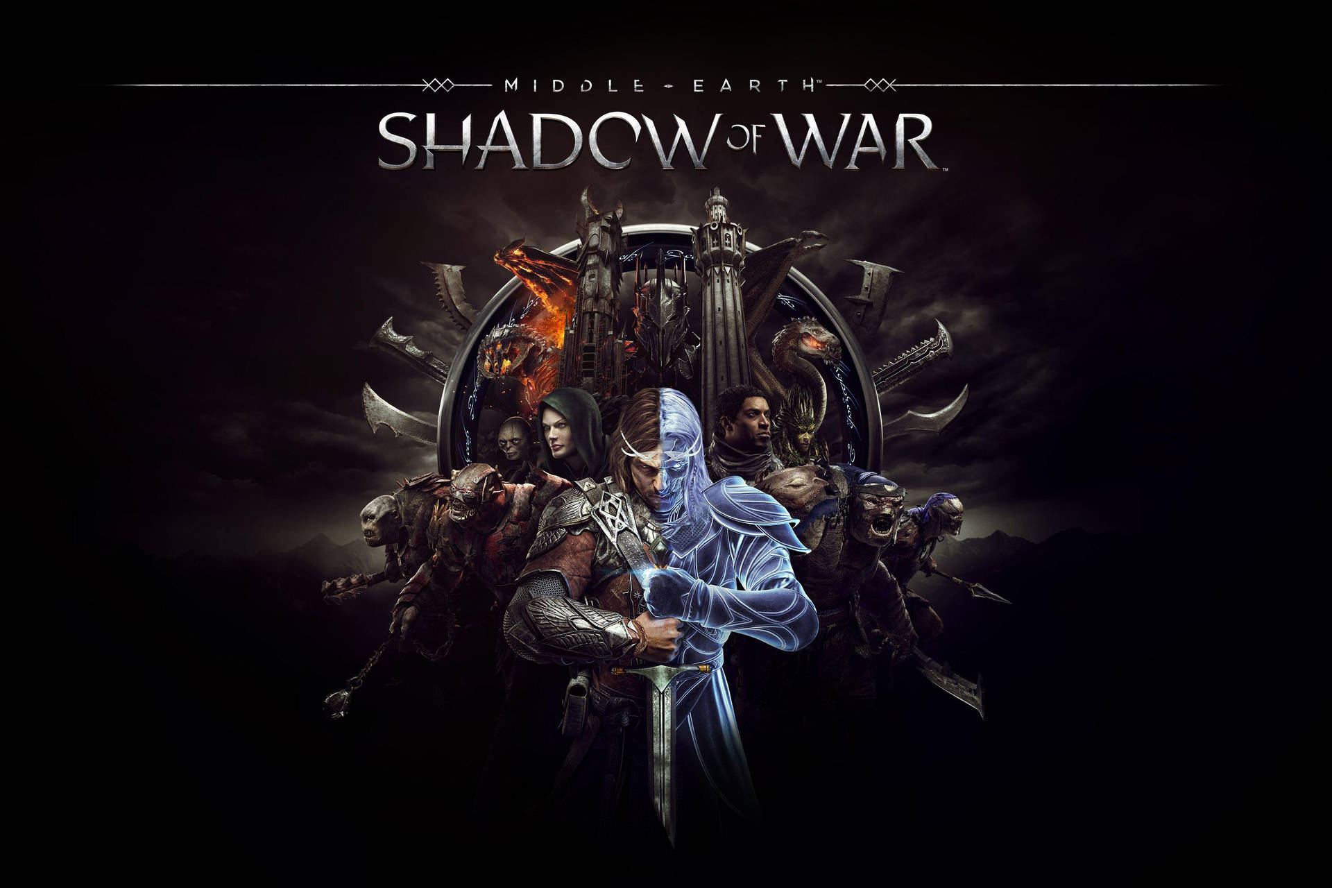 Middle Earth Shadow Of War Posing Characters Background