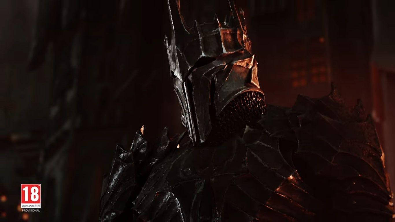 Middle Earth Shadow Of War Sauron In Armor Background