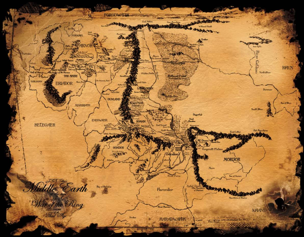 Middle Earth Whole Map Background