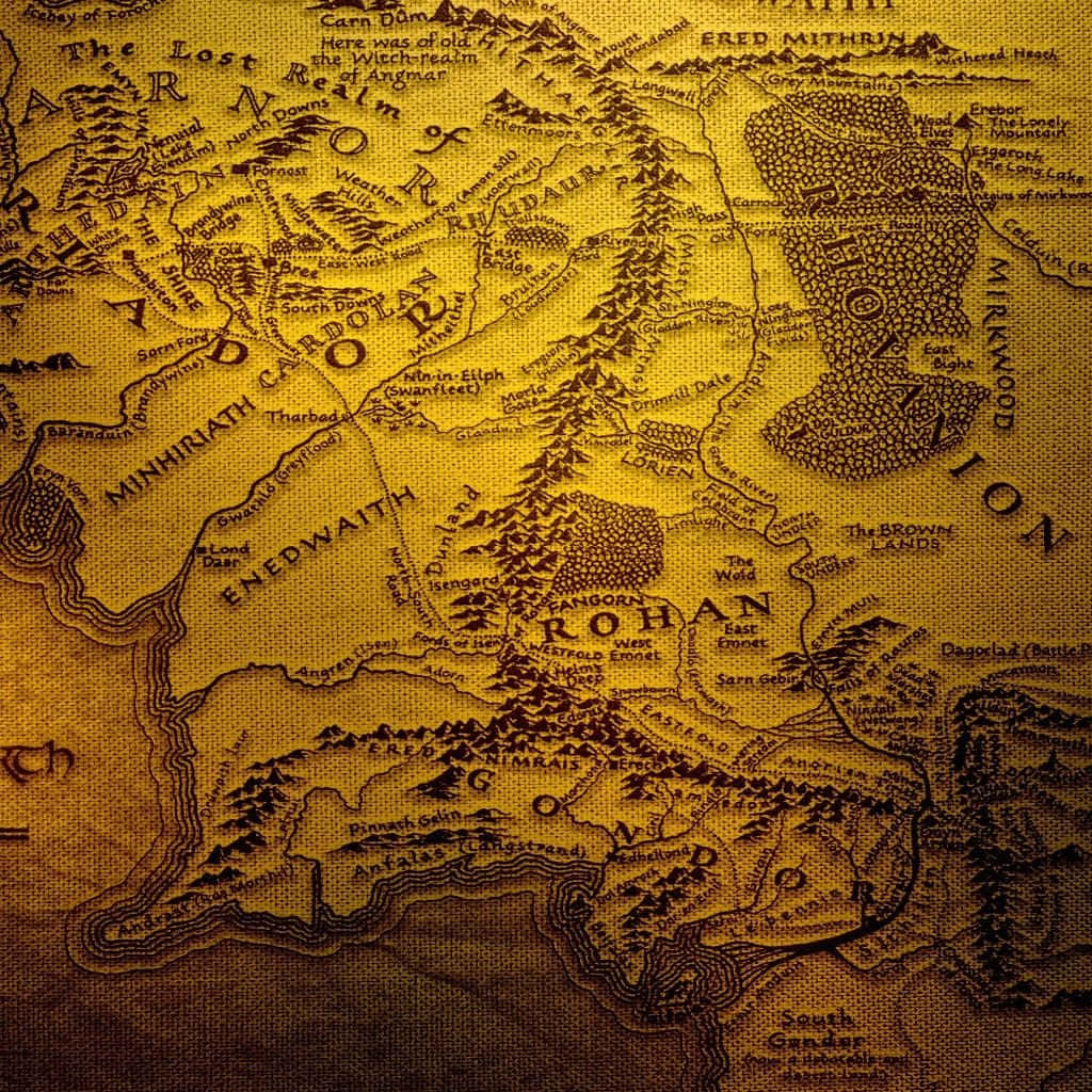 Middle Earth Zoomed In Map Background