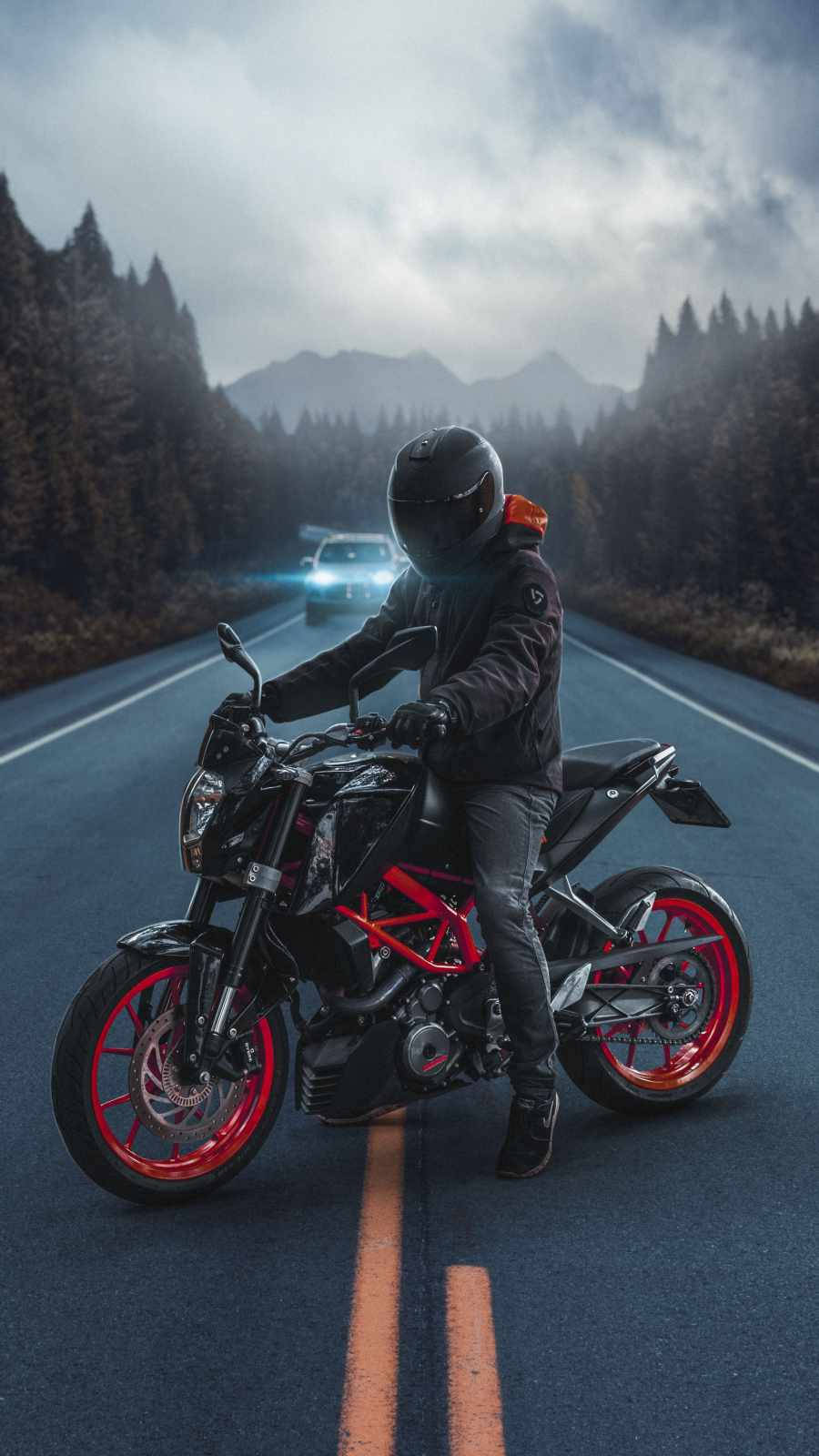 Middle Of The Road Ktm Iphone Background