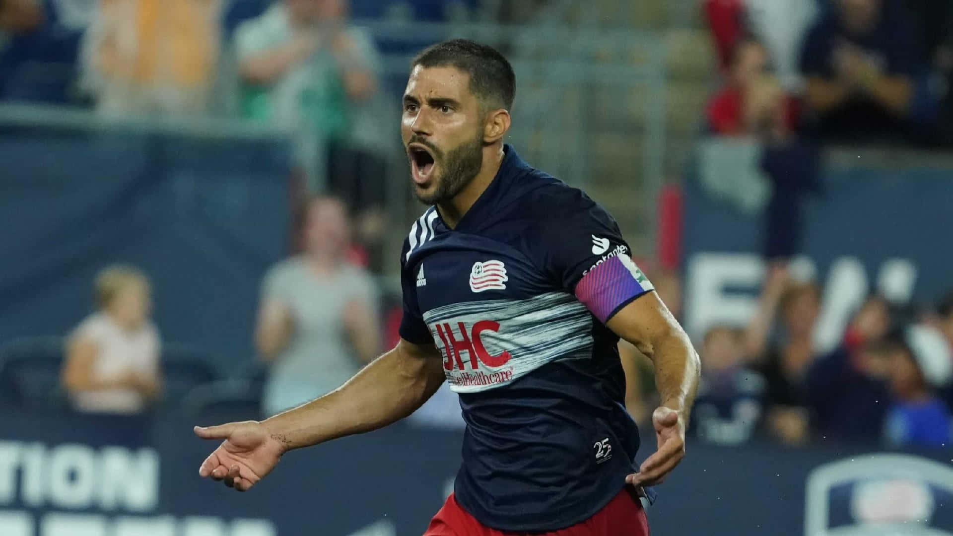 Midfielder Carles Gil Shouting Background