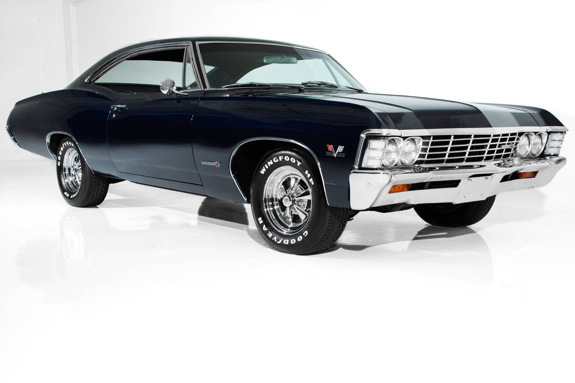 Midnight Blue Chevrolet Impala 1967 Background