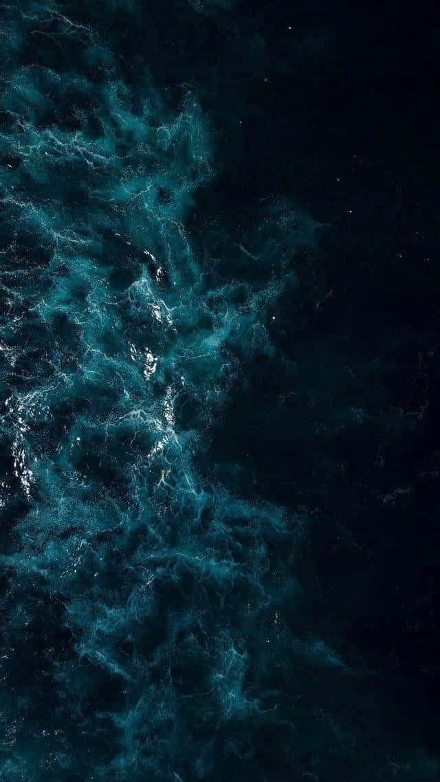 Midnight Ocean Waves Background