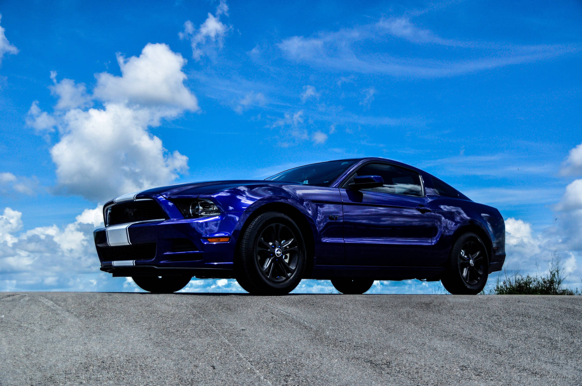 Midnight Purple Ford Mustang Gt Background