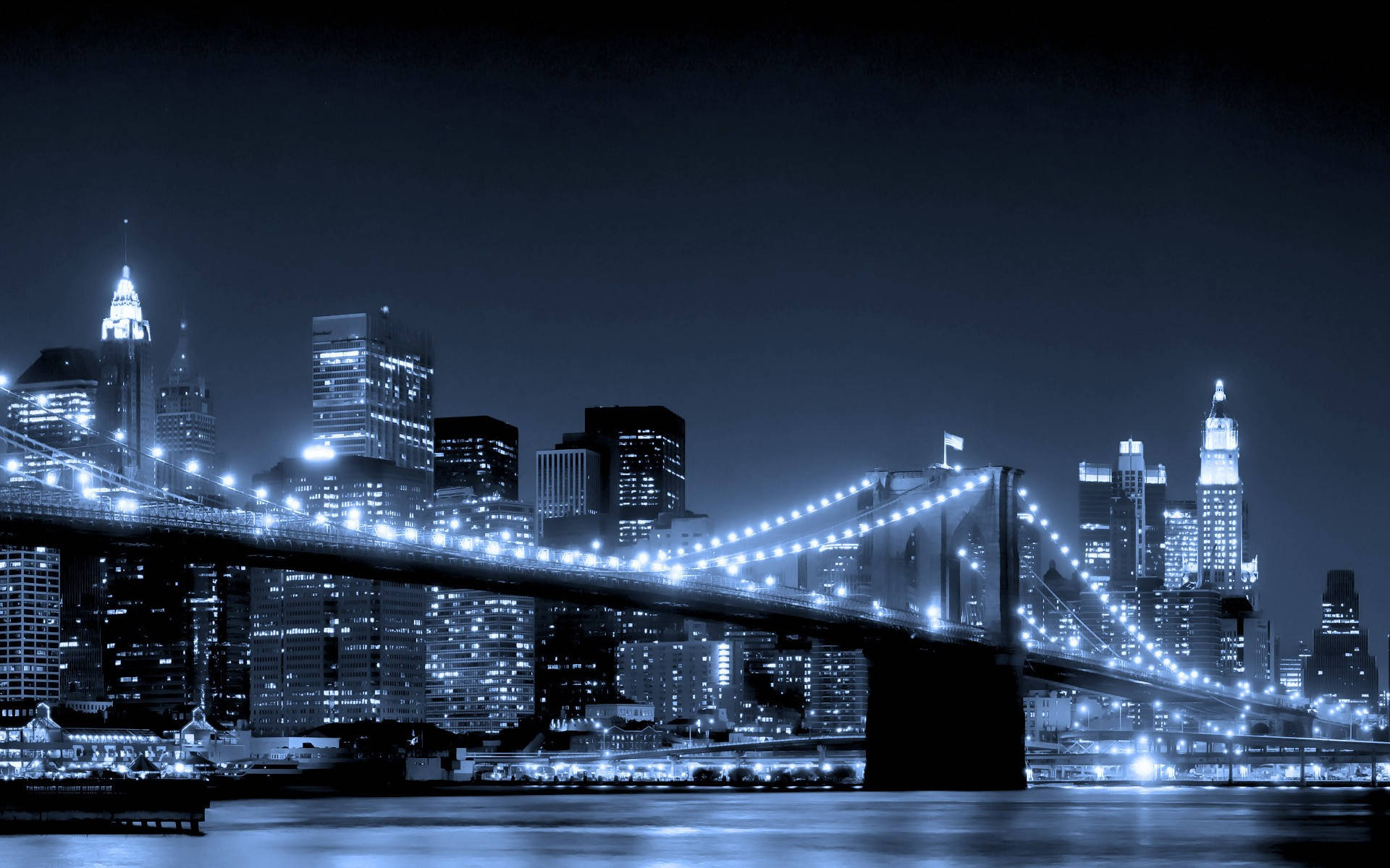 Midnights At Brooklyn Bridge Background