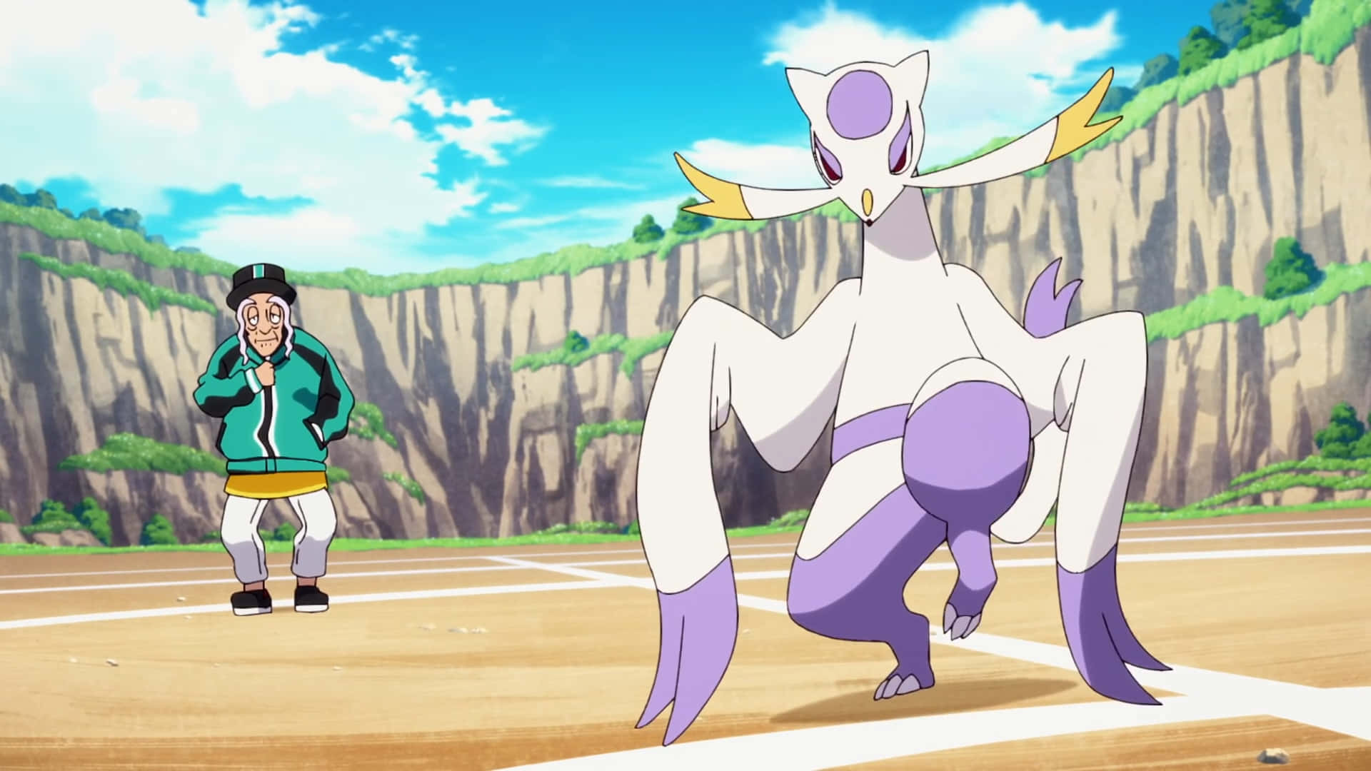 Mienshao In The Battlefield Background