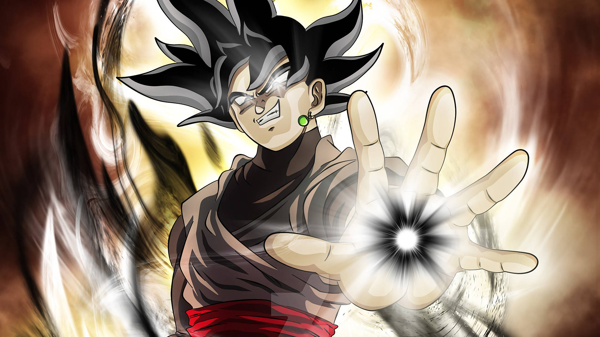 Mighty Goku Black - The Dark Saiyan, Displayed On An Iphone Screen