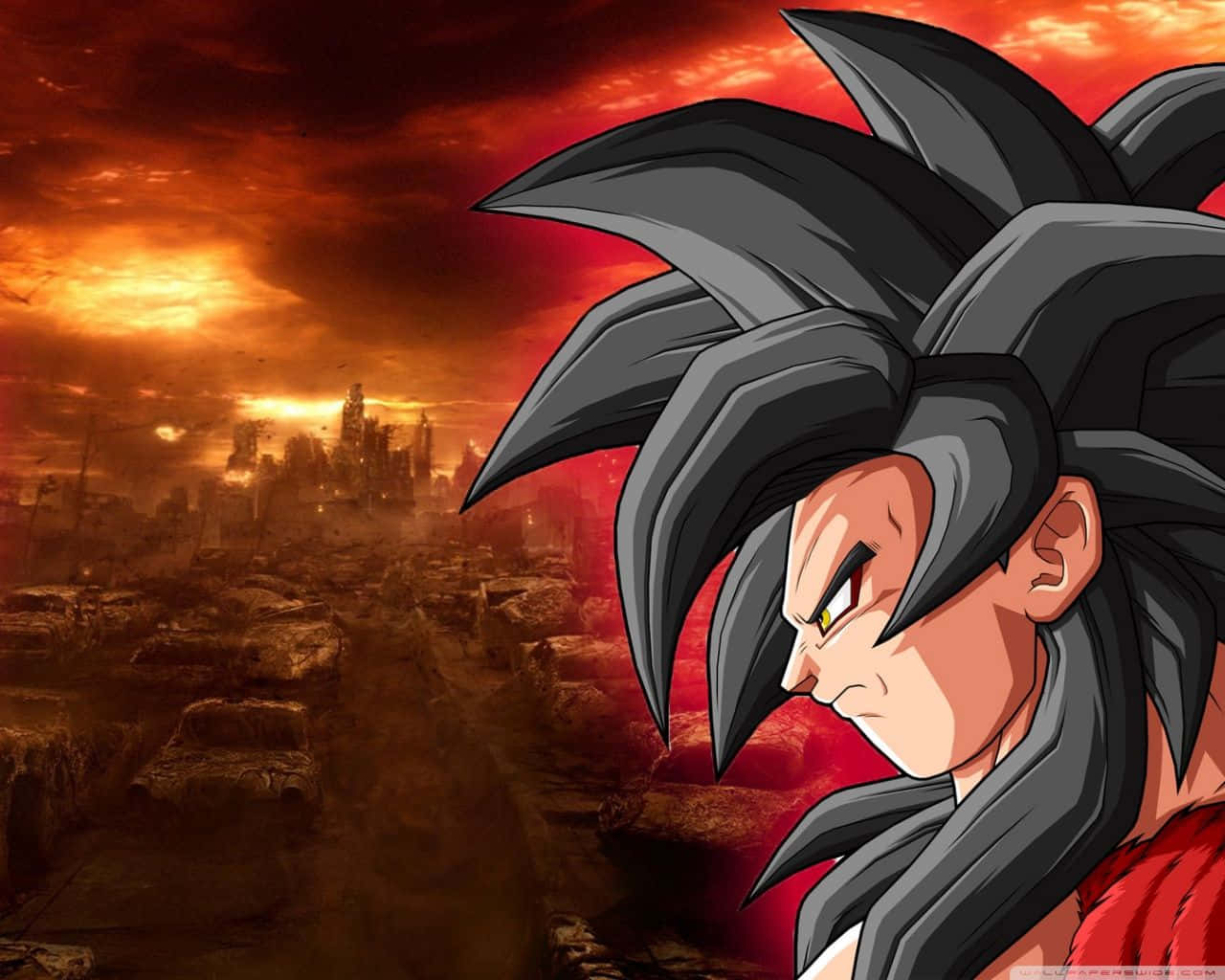 Mighty Goku Ssj4! Background