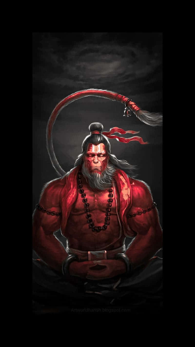 Mighty_ Hanuman_ Artwork Background