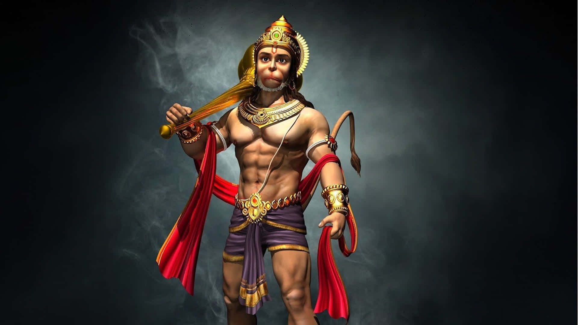 Mighty Hanuman Digital Art