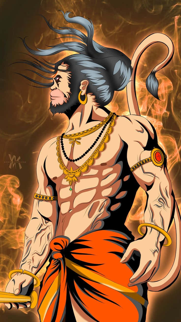 Mighty_ Hanuman_ Illustration Background