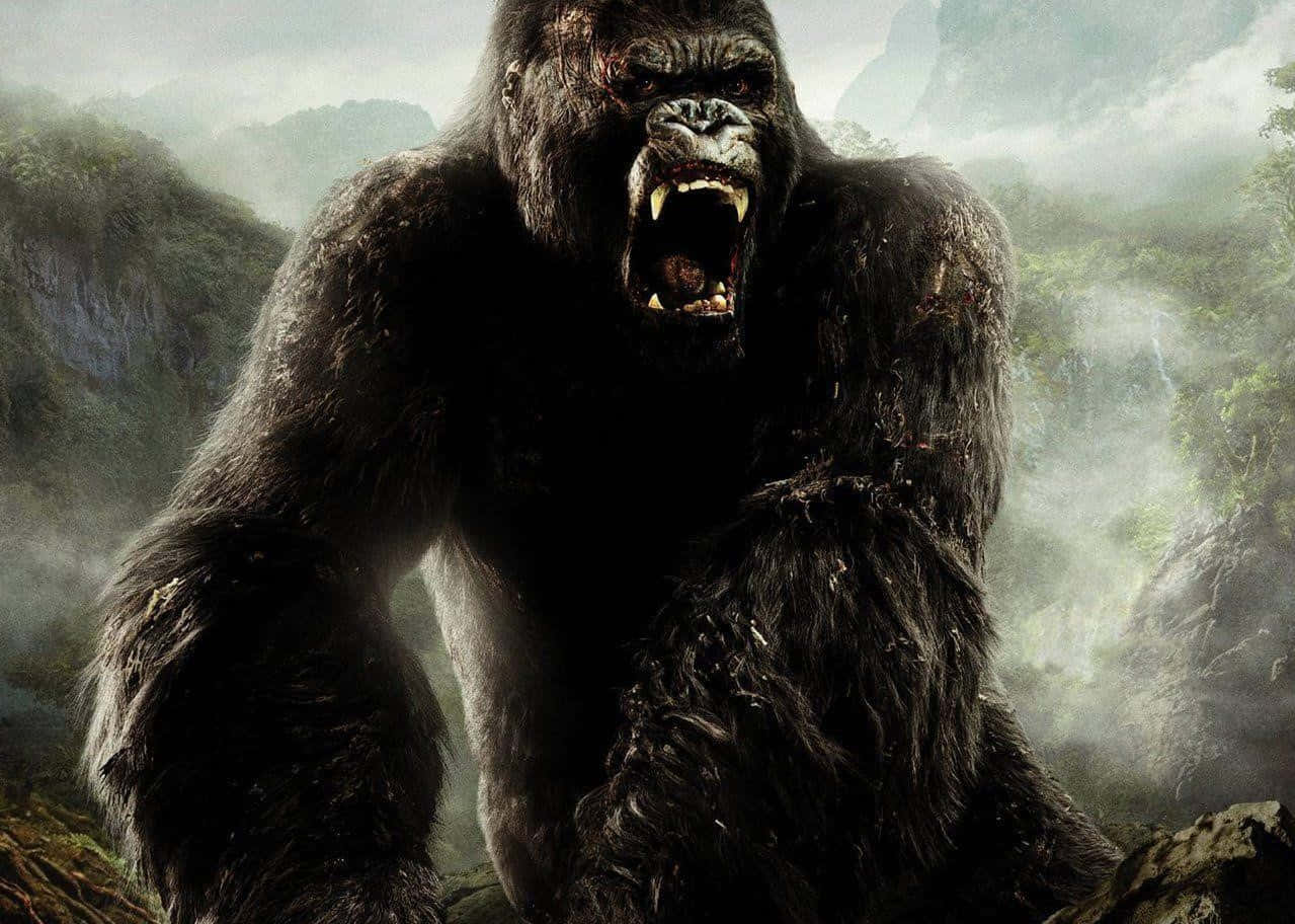Mighty King Kong Defends His Territory Background