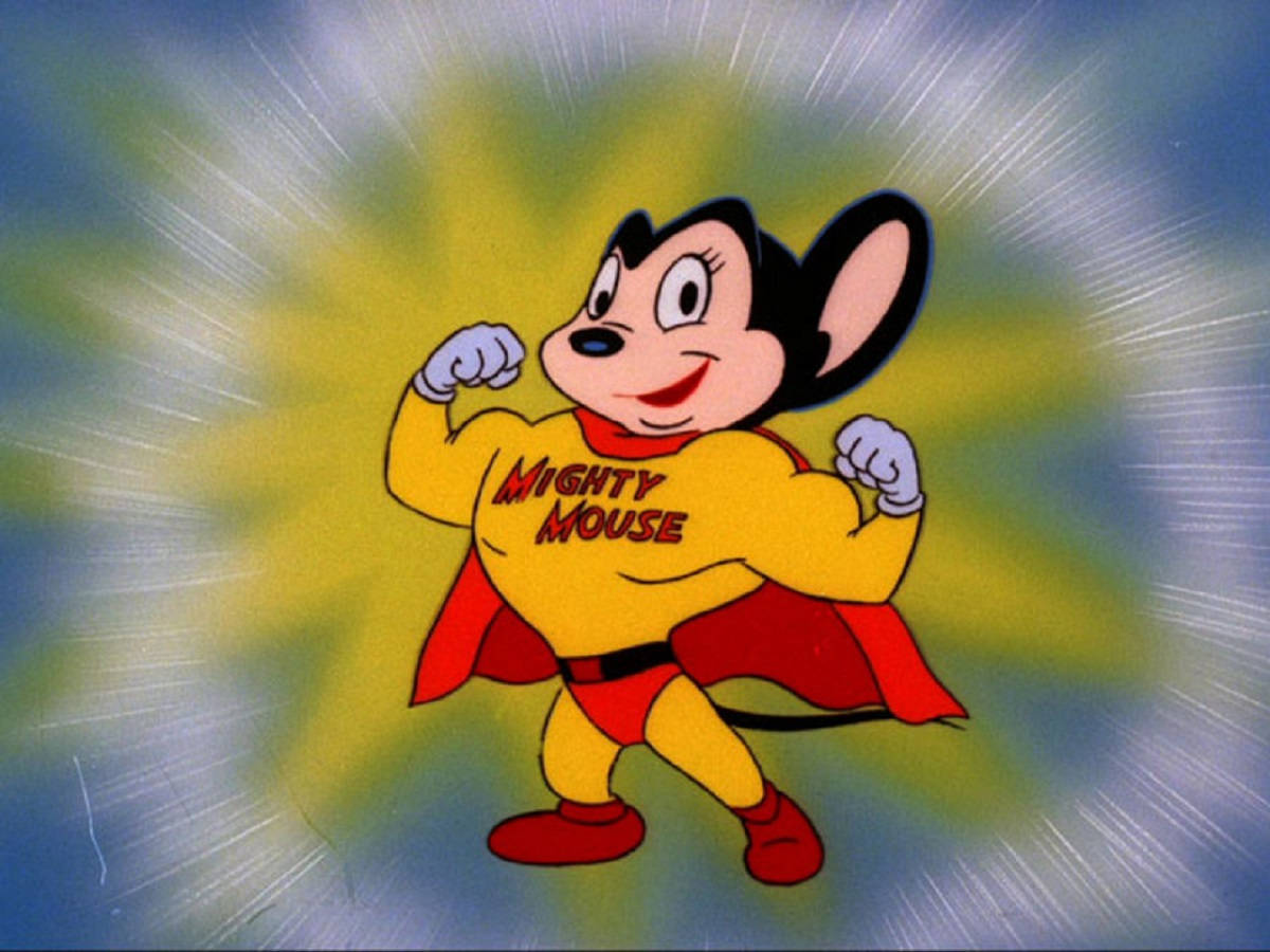 Mighty Mouse And The Wolf Background