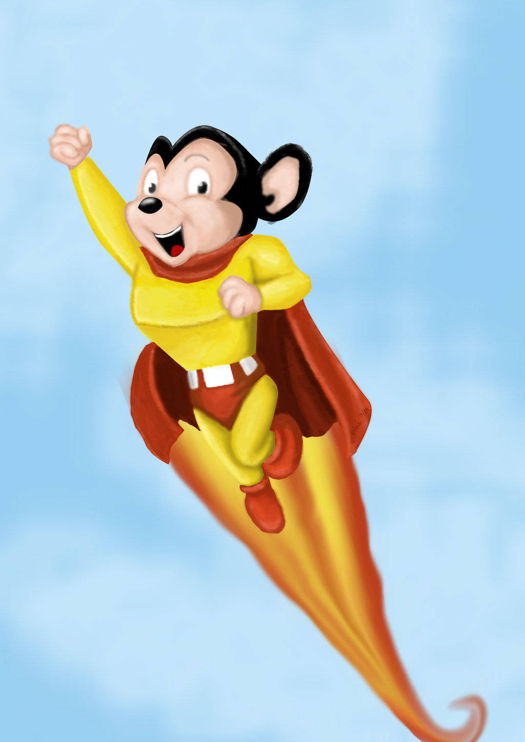 Mighty Mouse Cartoon Background