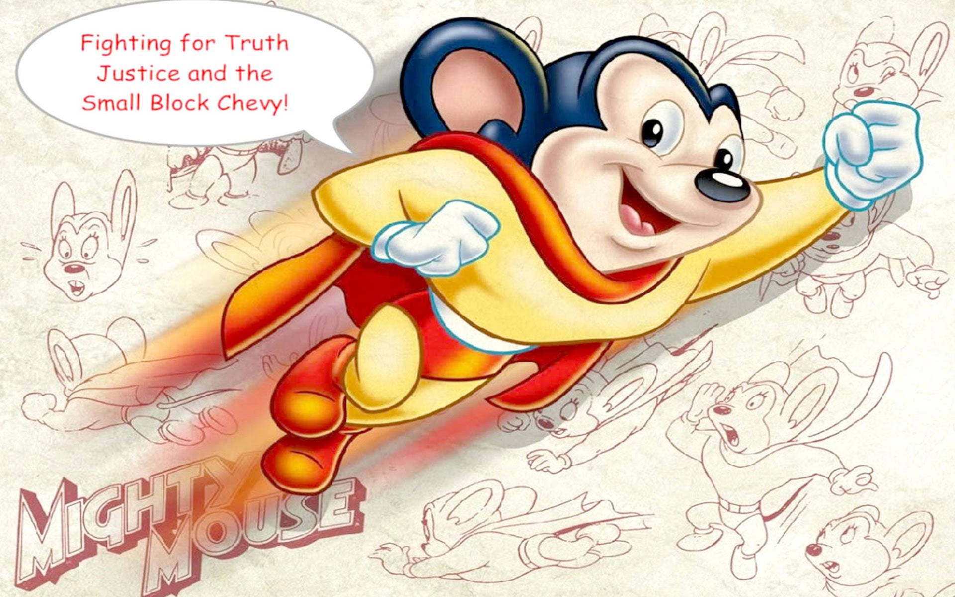 Mighty Mouse Fighting For Truth