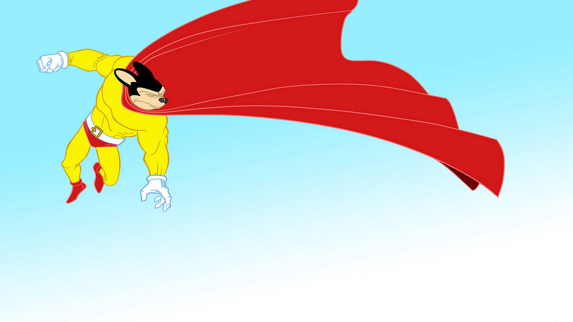 Mighty Mouse Flying Art Background