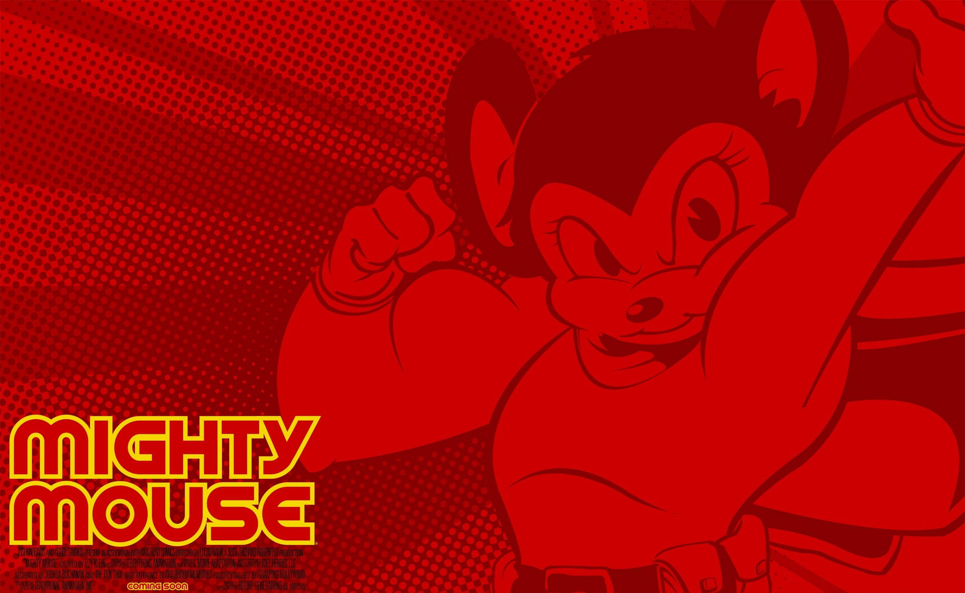 Mighty Mouse Red Poster Background