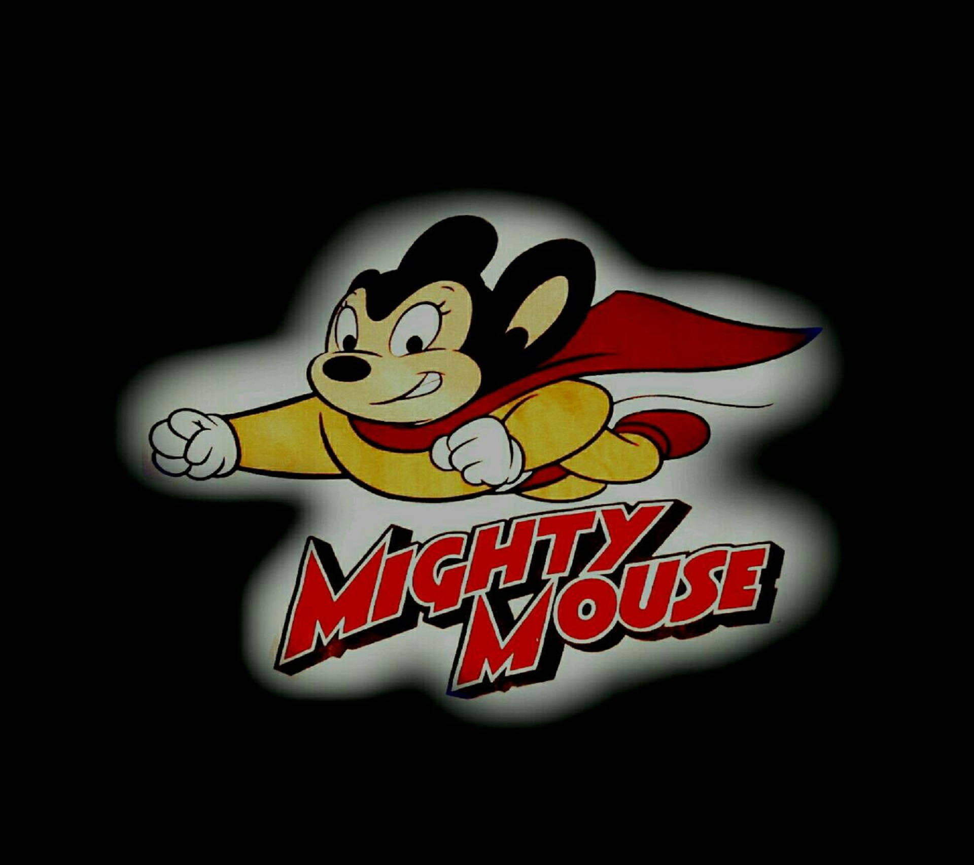 Mighty Mouse Superhero Logo Background