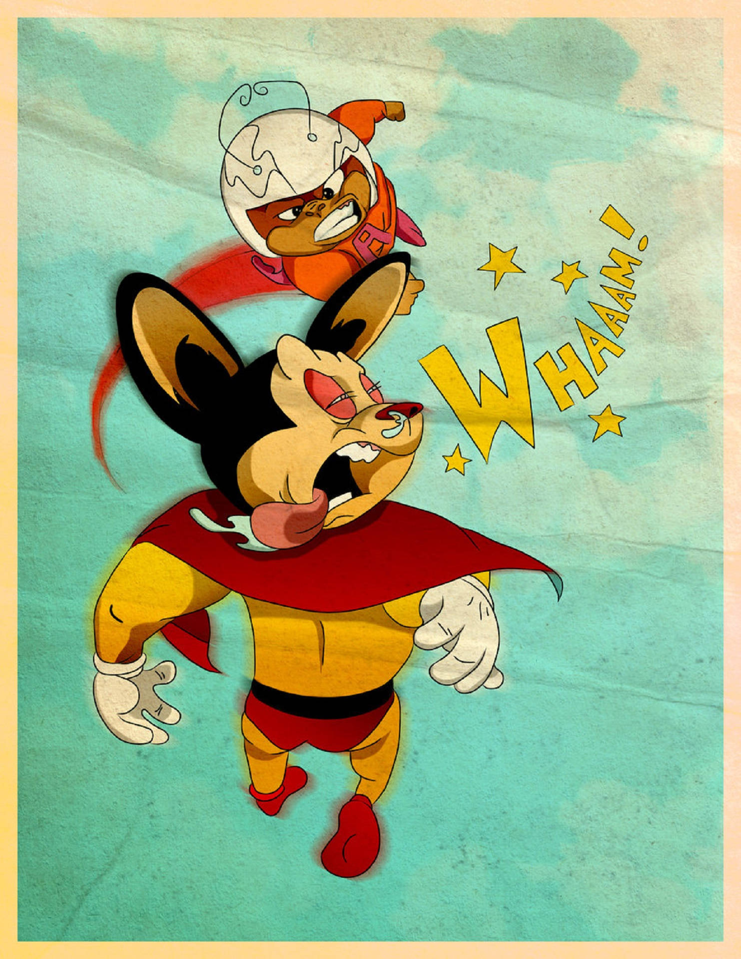 Mighty Mouse Vs Atom Ant Background