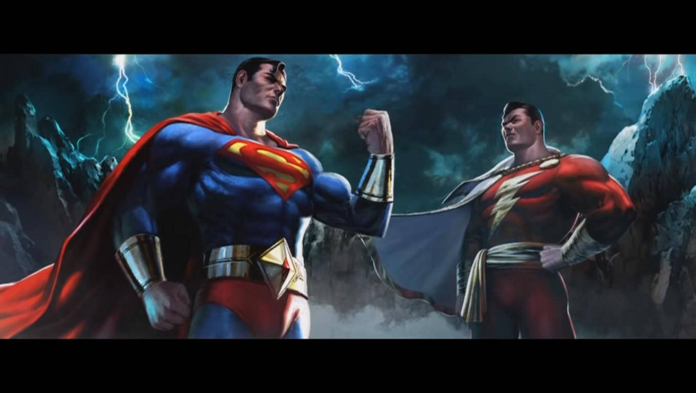 Mighty Superman And Shazam Background