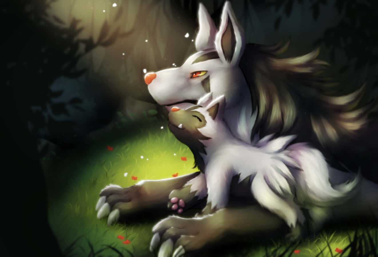 Mightyenaand Poochyena Forest Bonding