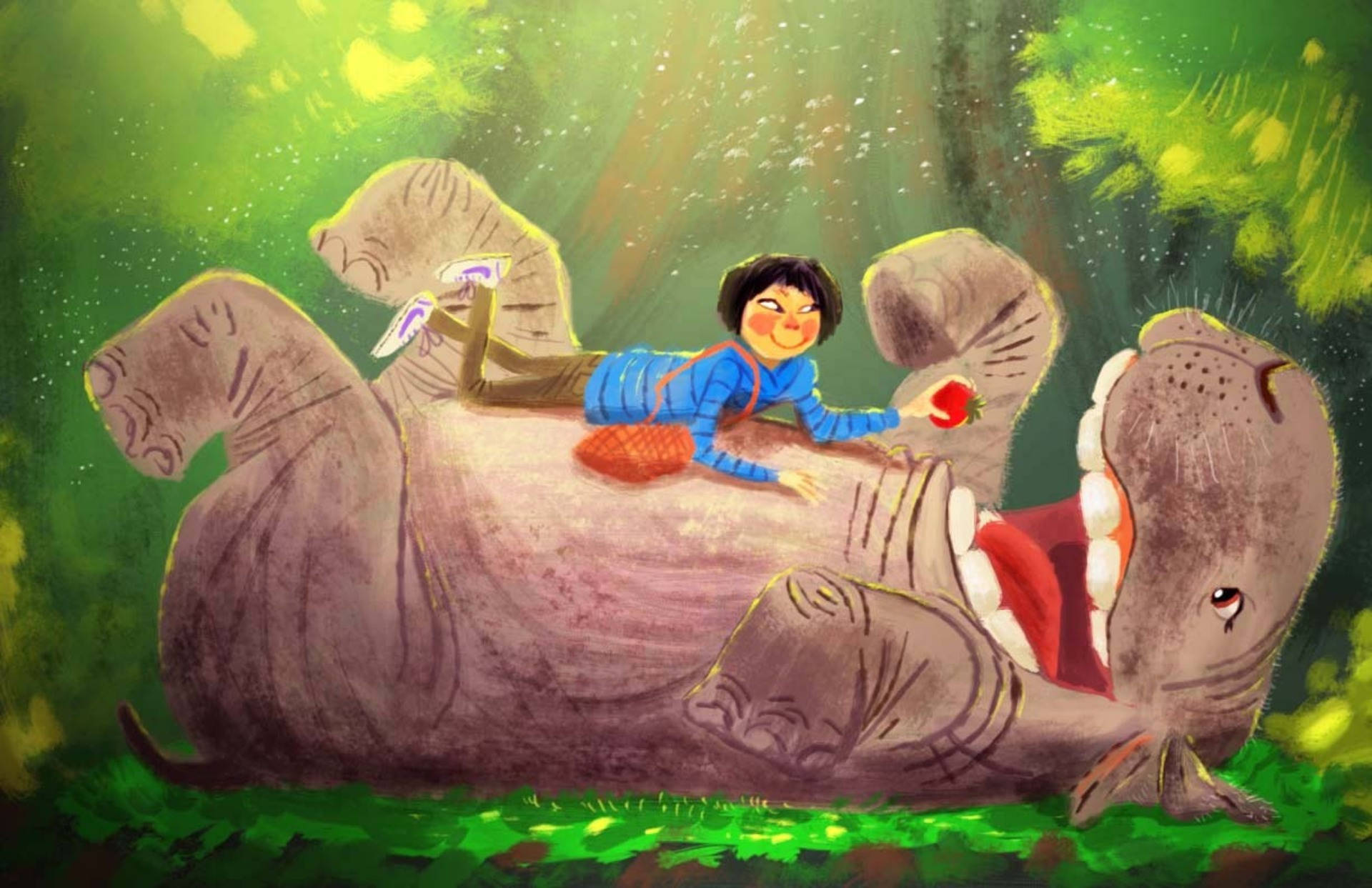 Mija And Okja Storybook Art Background