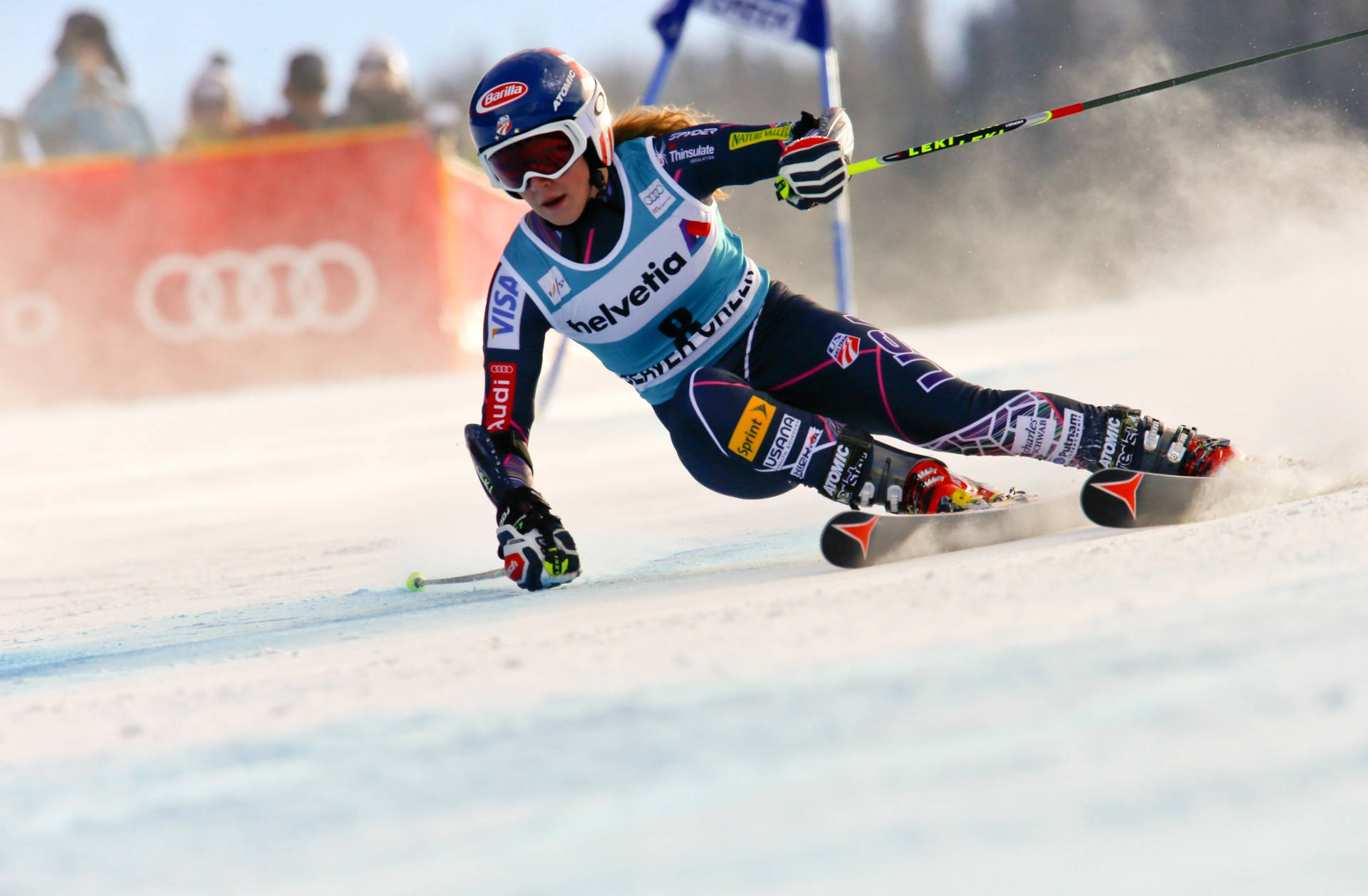 Mikaela Shiffrin Cornering Background