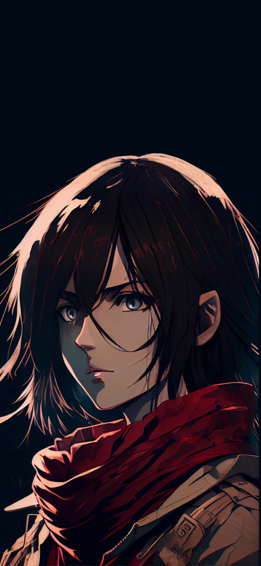 Mikasa Ackerman A O T Portrait Background