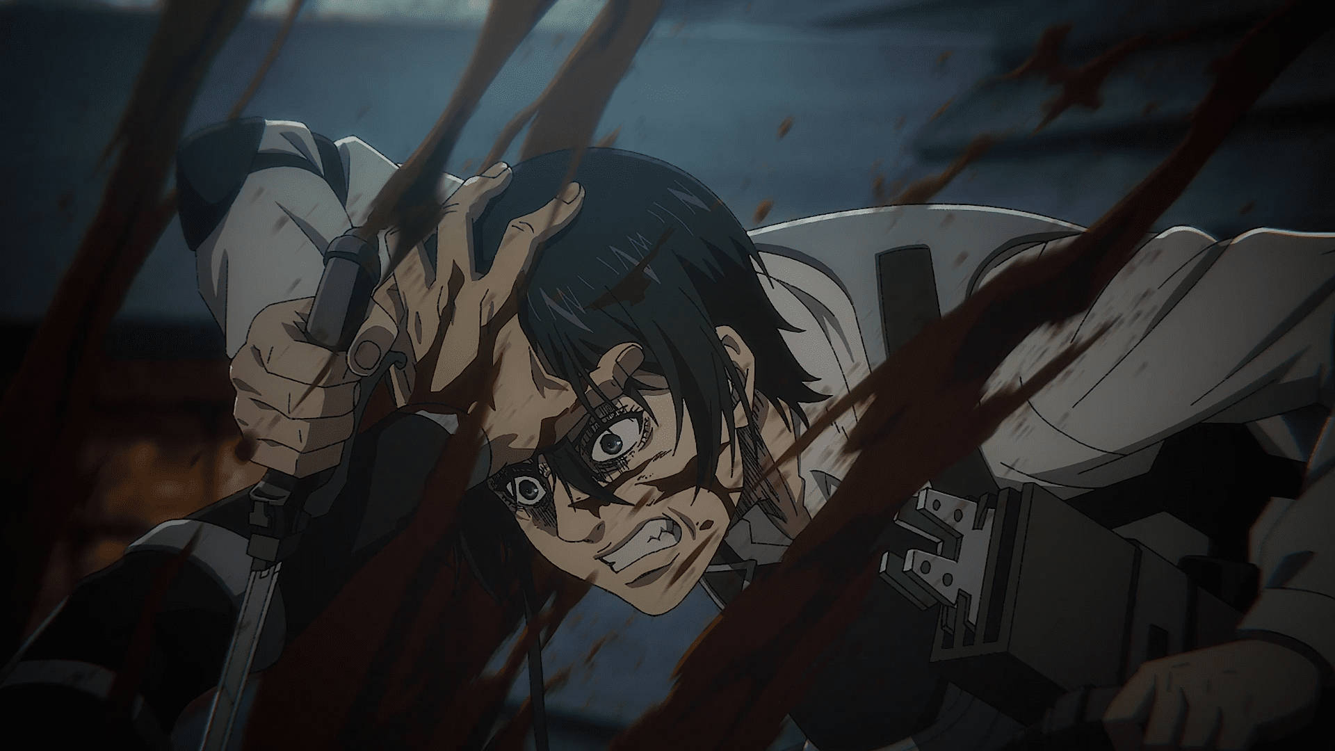 Mikasa Ackerman Blood Splatter Background