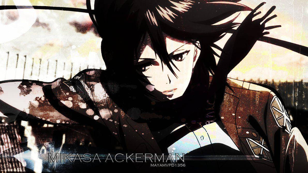 Mikasa Ackerman Portrait Background