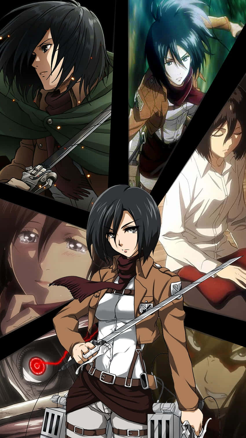 Mikasa Ackerman Season4 Collage Background