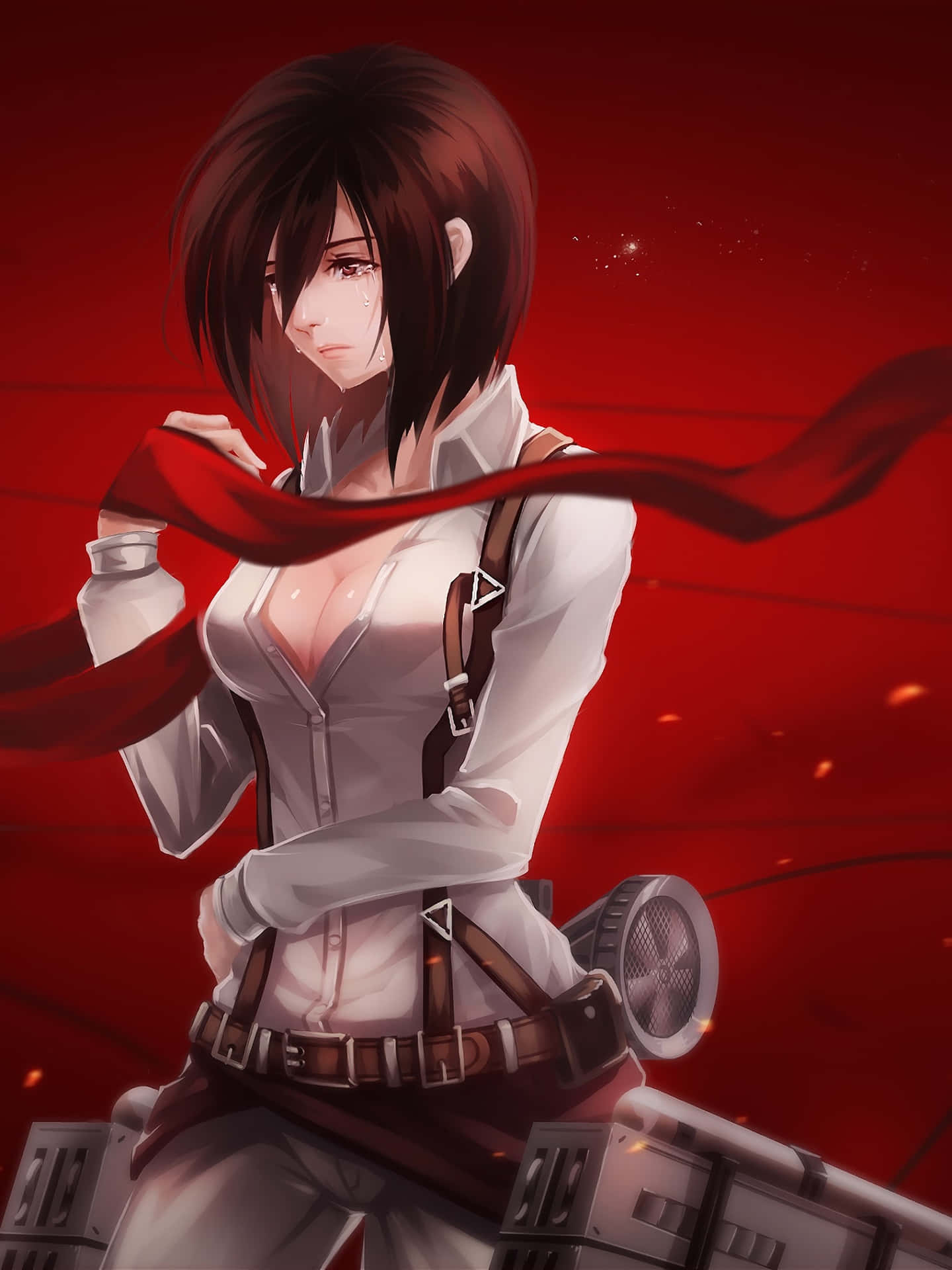 Mikasa Ackerman Season4 Fan Art Background