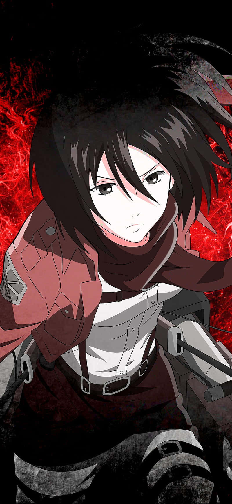 Mikasa Ackerman Season4 Portrait Background