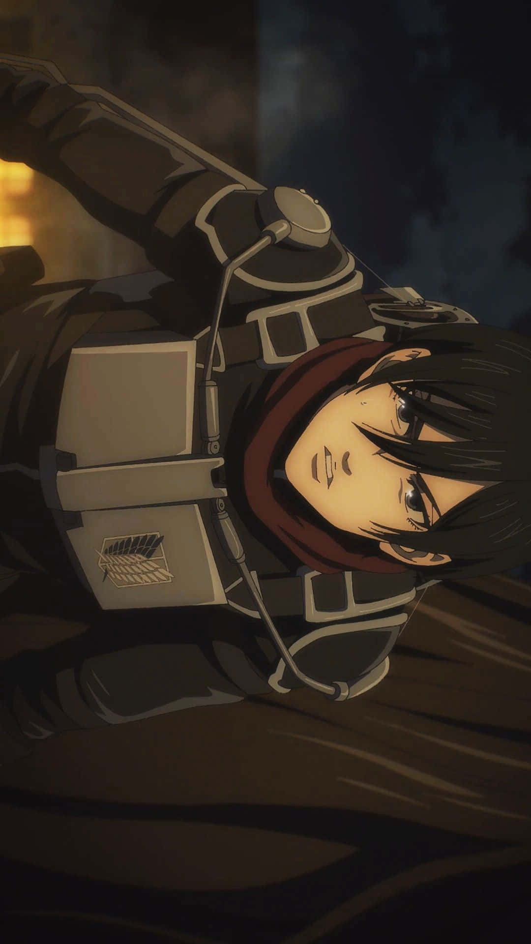 Mikasa Ackerman Season4 Portrait Background