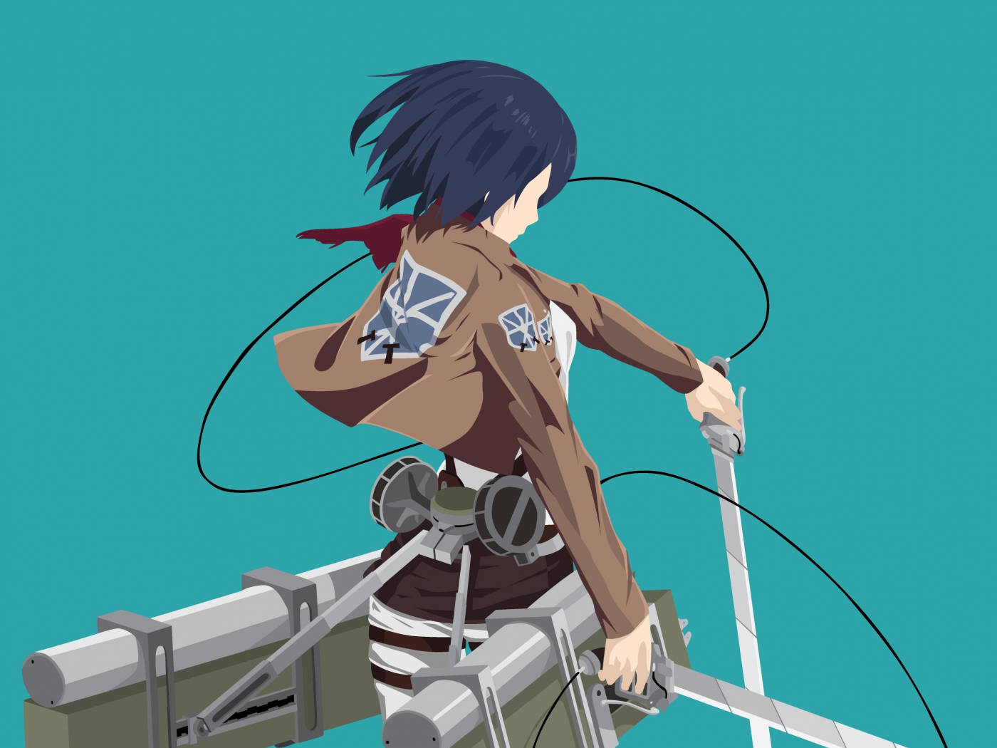 Mikasa Ackerman Vector Art Background