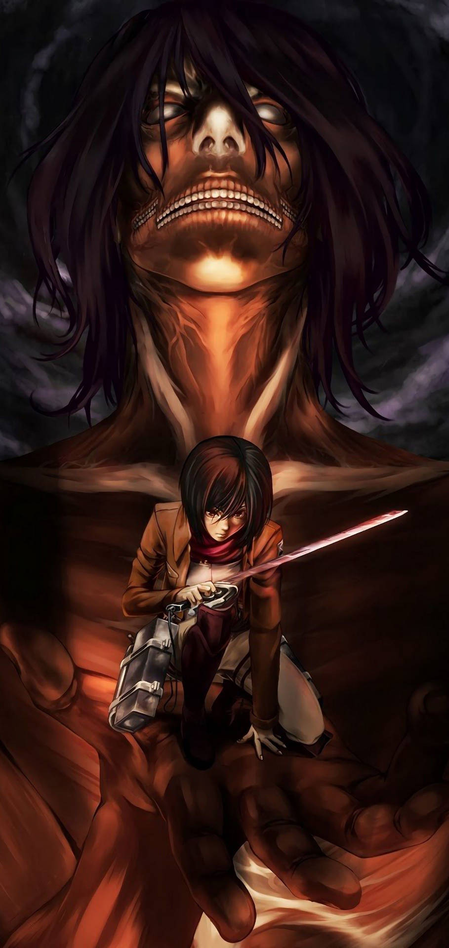 Mikasa Attack On Titan Iphone Background