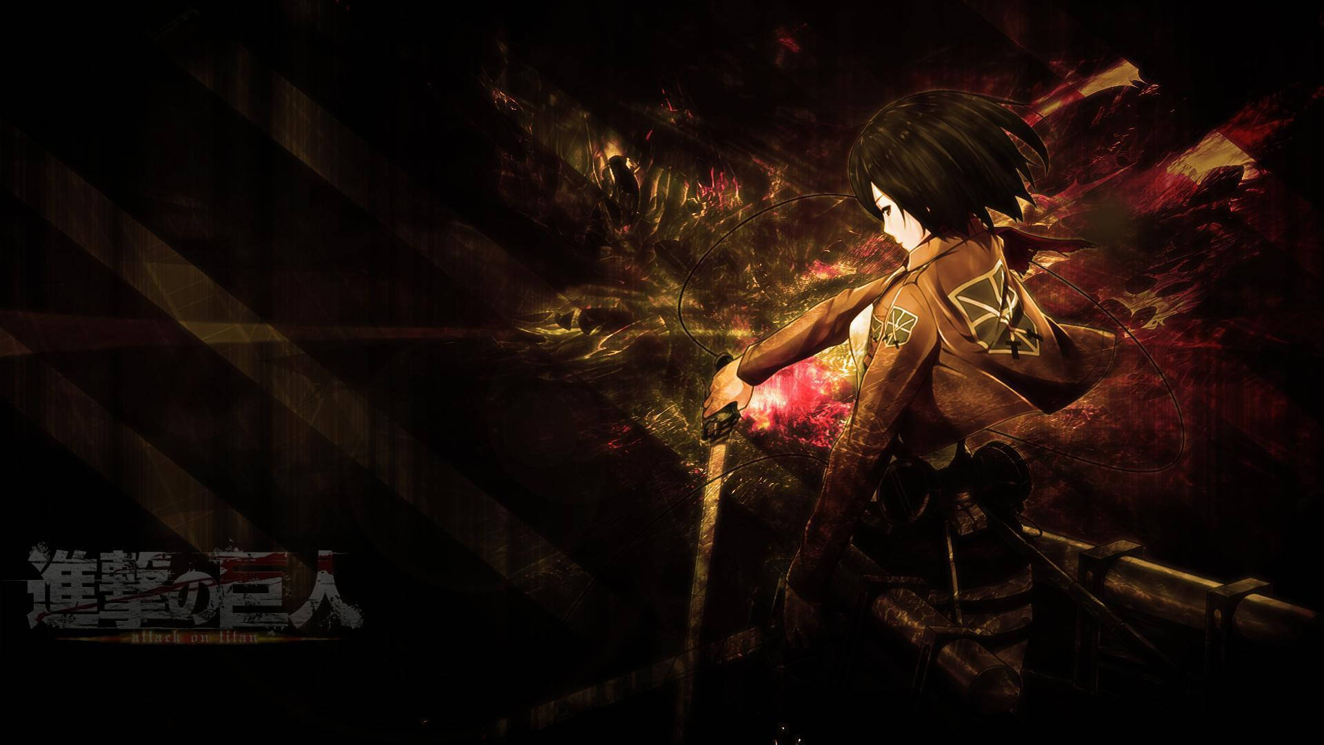 Mikasa Attack On Titan Logo Background