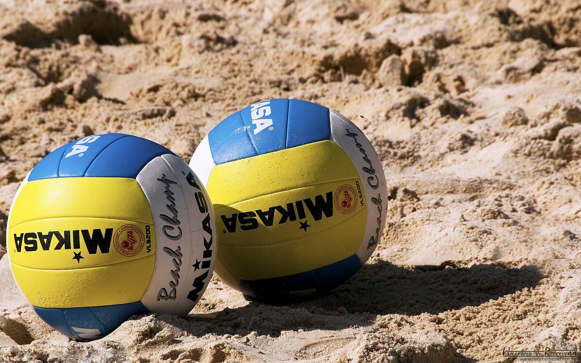 Mikasa Beach Volleyball On The Sand Background